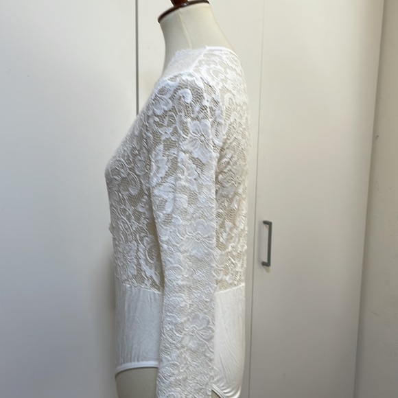New‎ without tags lacy bodysuit size XL white - Picture 6 of 13